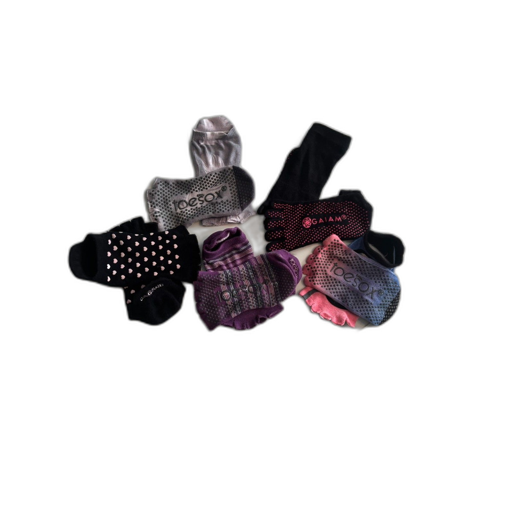 Pilates Grip Socks Bundle 6 Pairs Yoga Barre Women